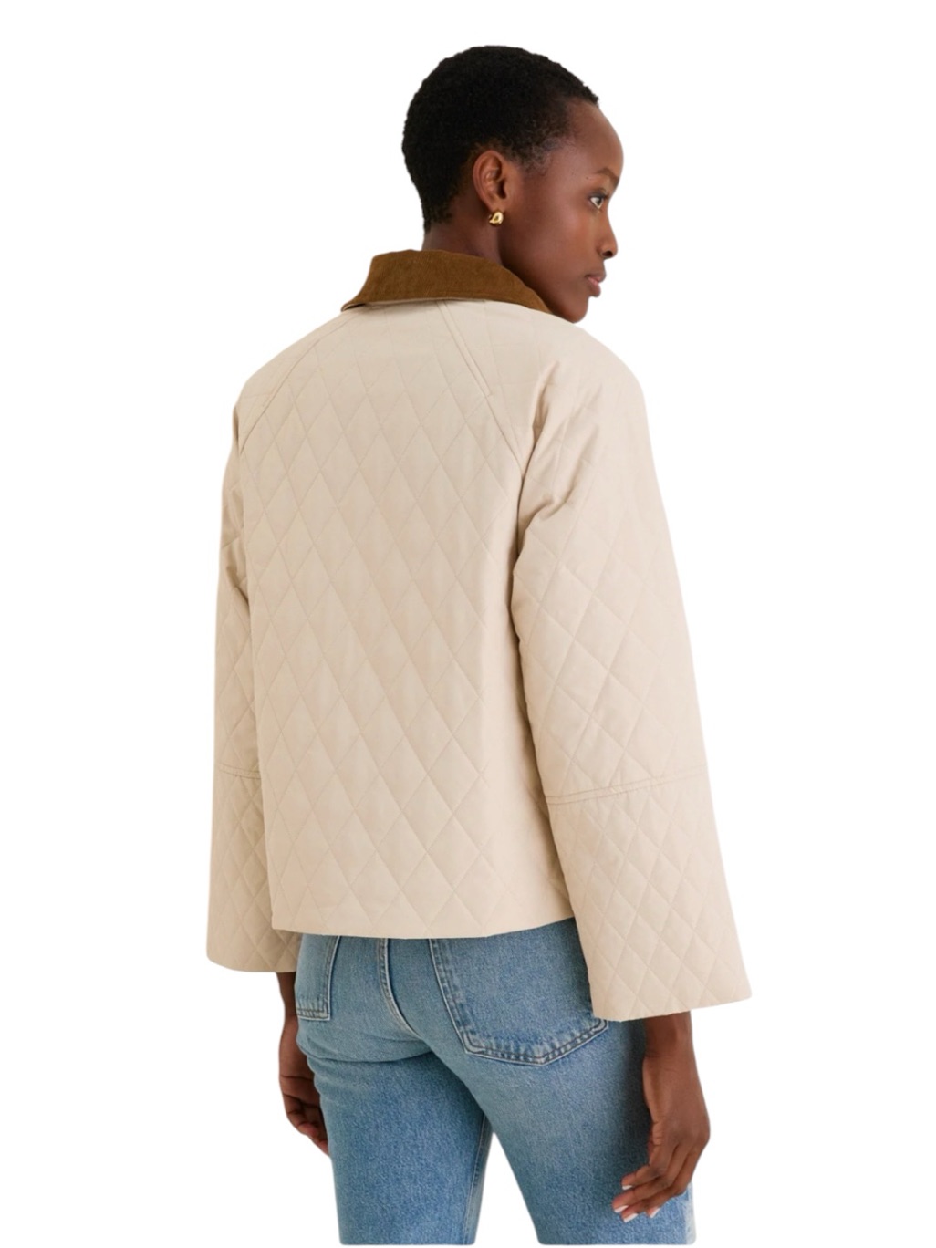 New Barbour Kirby Quilted Jacket. Cream. Us 12. Nwt — image 4 of 8